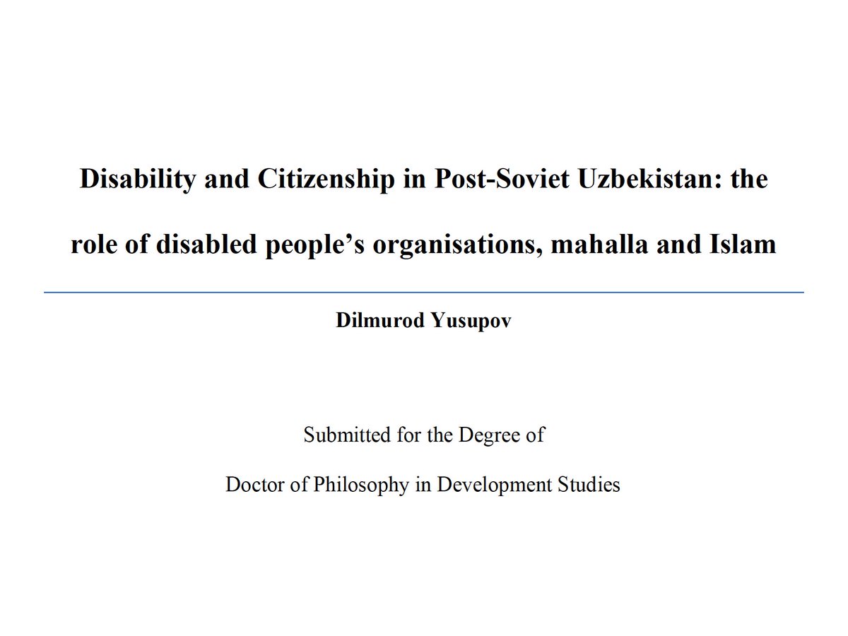 d_yusupov's tweet photo. A good thesis is a finished thesis! I have just submitted it after a 5-year-long journey @IDS_UK @SussexUni together with my academic supervisors, our NGO @SharoitPlus, research participants who turned into the closest friends, family and kids with @BinazirY 💜 #LeaveNoOneBehind https://t.co/VBP6joHA1n