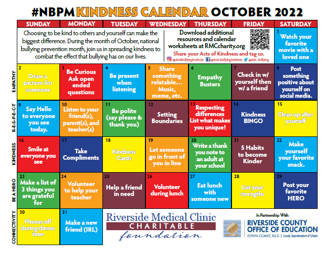 ABI_Bullying's tweet photo. National Bullying Prevention Month starts tomorrow.
Visit https://t.co/TMdVPhGF0W for FREE Bullying prevention resources, classes, and more!
.
.
.
#NBPM #ABI #RMCCF #Fallintokindness https://t.co/ftEm9YgMvx