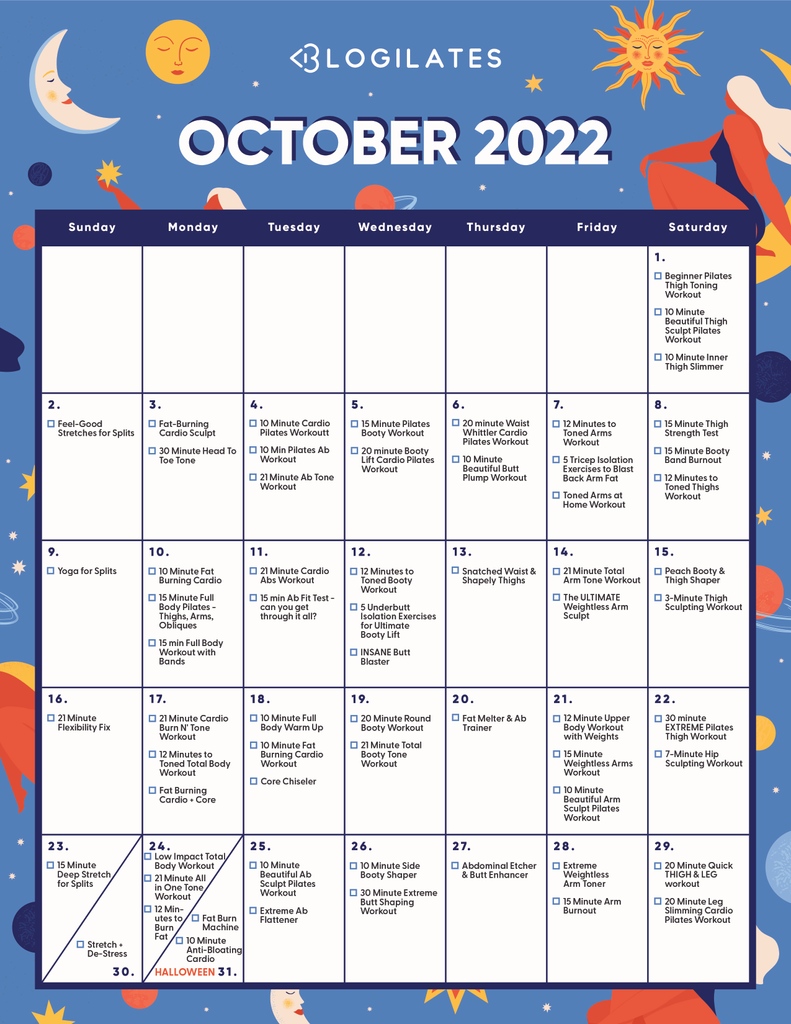 Your 🍂October🍂 <a href="/Blogilates/">🤍Cassey Ho🤍</a> Calendar is here!  ⁠
⁠
It is officially fall and almost #spooky season !  What is the weather like where you live? Are you soaking up the fall vibes, is it already basically winter or are you in one long summer? 

#POPPILATES #POPARMY