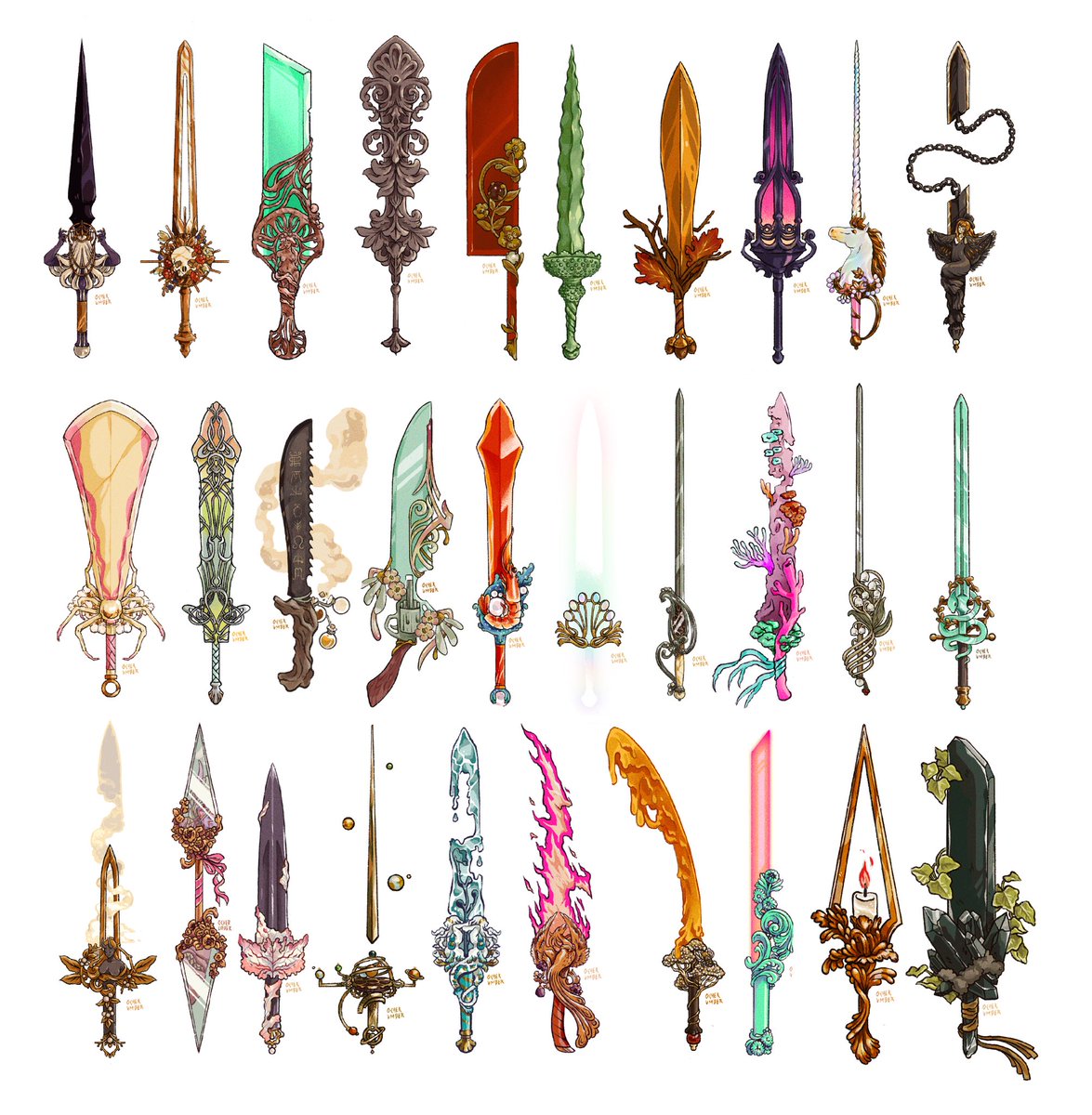 It’s finished. Here are all of my swords. #swordtember #swordtember2022