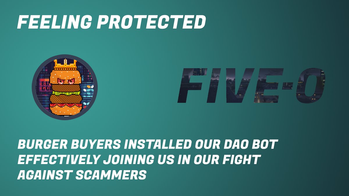 FIVE-O NFT | SOLD OUT (@fiveonft) on Twitter photo ๐จ Reporting live ๐จ
<a href="/BurgerBuyers/">Burger Buyers</a> have installed our DAO bot! Not only can they submit scam reports directly FROM their discord, theyโll also receive our report alerts in their channel feed ๐ค ๐จ Reporting live ๐จ
<a href="/BurgerBuyers/">Burger Buyers</a> have installed our DAO bot! Not only can they submit scam reports directly FROM their discord, theyโll also receive our report alerts in their channel feed ๐ค