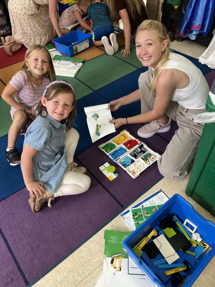 The Kindergarteners have been studying forces and interactions. They have stretched their brains by building Lego creations from <a href="/LEGO_Education/">LEGO Education</a> and thinking like scientists about how things move!  Thank you to the <a href="/ChallengerCtr/">Challenger Center</a> for loaning us the extra boxes for our students!