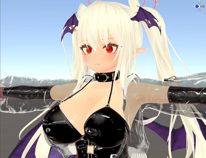 赤目銀髪にしてみた 