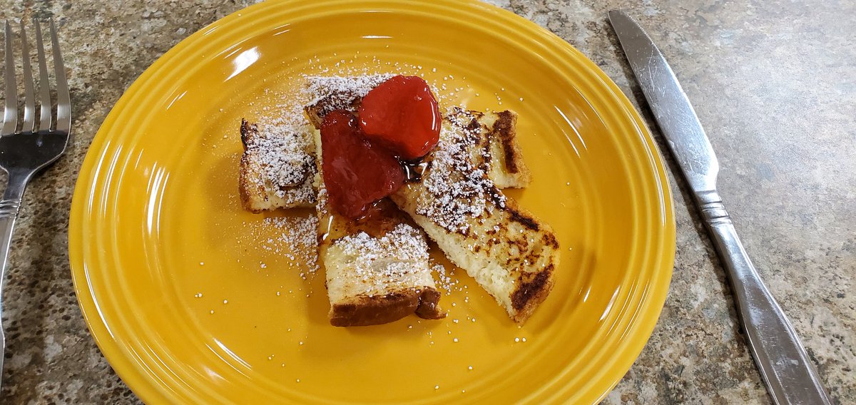 KKuhse's tweet photo. 7th grade FCS Culinary Challenge-Best Garnished French Toast today. https://t.co/M3GUUTmIHK