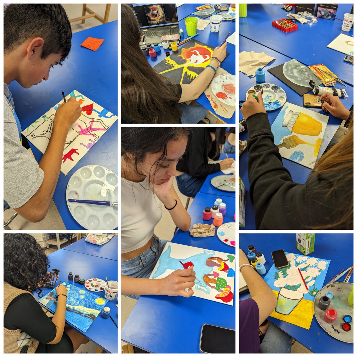 LangArtAmericas's tweet photo. Americas trailblazing artists finishing up the Pop Art Unit. So much talent. Way to go! #Americas_HS #SISDFineArts #TeamSISD https://t.co/VC0wMHQ6Yz