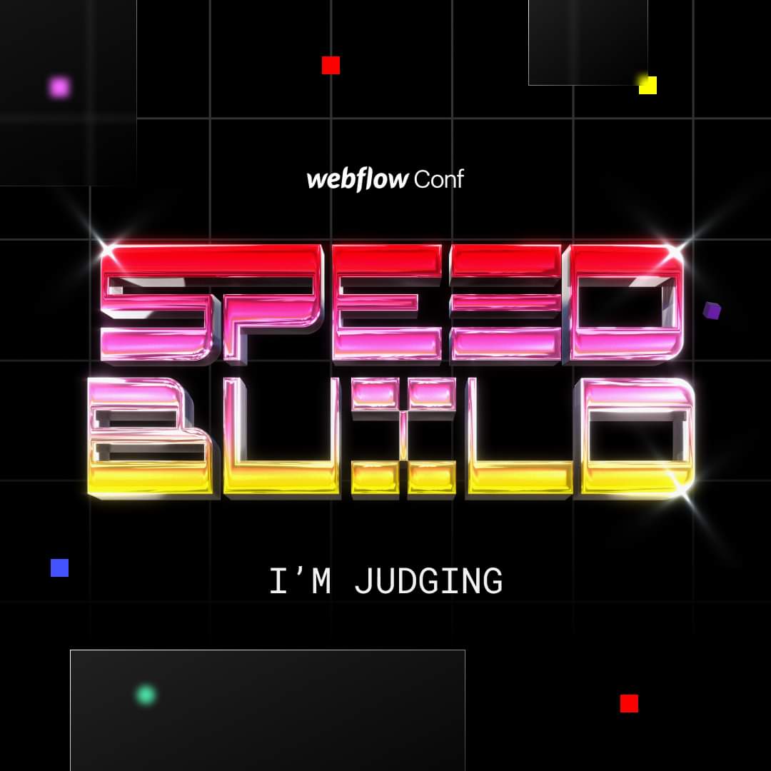 Excited to be one of the judges on this year's Webflow speed build challenge! 🎉👐
webflow.com/webflowconf/sp…
