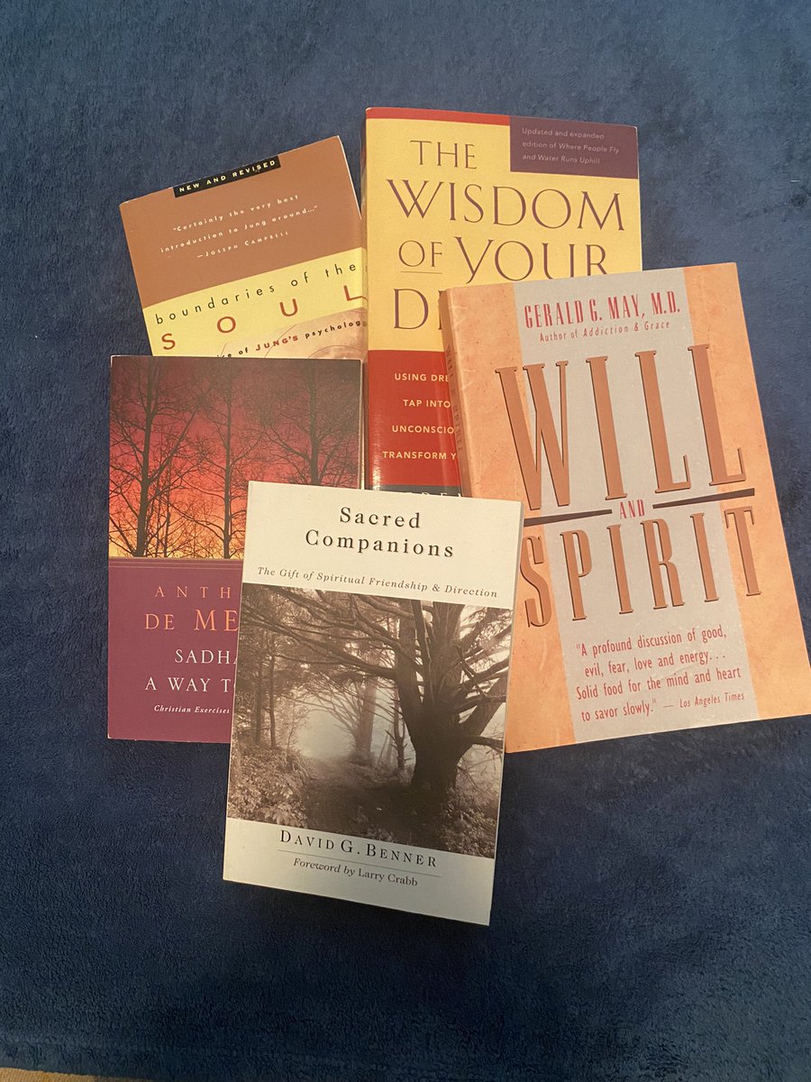 KevolutionNow's tweet photo. I started taking #spiritualdirectiontraining this week and a bunch of required books arrived. Looking forward to this journey. #spiritualdirection #kevolution #KevolutionNow #PastorKevin #MindfulMasculinity https://t.co/hbJMNe7nSS