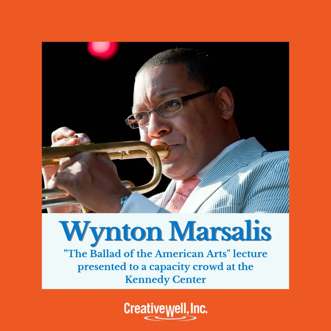 Creativewellinc's tweet photo. In 2009, Wynton Marsalis dazzled his audience with a moving lecture mixed with performance titled "The Ballad of the American Arts". The 22nd Annual Nancy Hanks Lecture on Arts &amp; Public Policy was presented to a capacity crowd at the Kennedy Center.

https://t.co/aaVTTVqIKR https://t.co/HgsNC4d3Uz