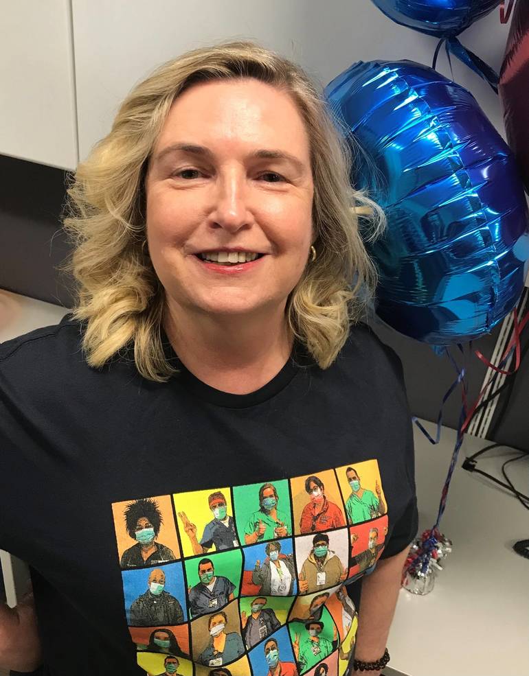 RWJSomerset's tweet photo. Today we congratulate Therese Guild, who was honored by https://t.co/5sptBn1Y9S Somerville as this week's Healthcare Hero! Therese  is a data analyst in the Quality/Performance Improvement Department at #RWJSomerset where she has worked for 16 years. 
#Heroesworkhere https://t.co/qVgsQED3tz