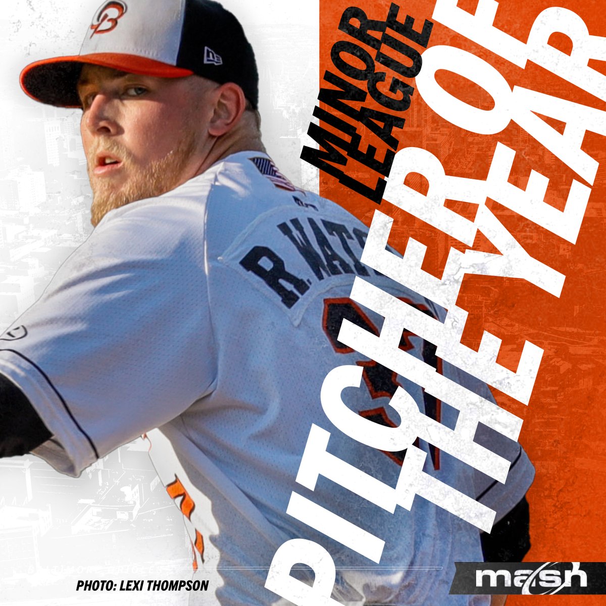 masnOrioles's tweet photo. A dominant season for Bowie and Norfolk.

Congrats to the Jim Palmer Minor League Pitcher of the Year, Ryan Watson! https://t.co/FeFmI330bF