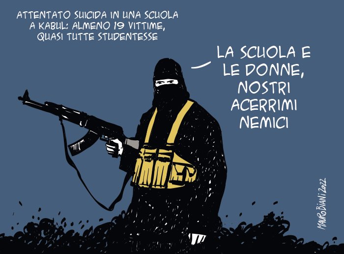 nonsonpago1's tweet image. “#Attentato suicida in una scuola a #Kabul: almeno #19vittime, quasi tutte #studentesse”

“La #SCUOLA e le #DONNE, nostri acerrimi nemici”

Immenso, grandissimo Mauro, grazie...💔👏👏👏

#Biani !❣️

#Afghanistan

#StopHazaraGenocid
#KabulBleeds

@maurobiani oggi su @repubblica
