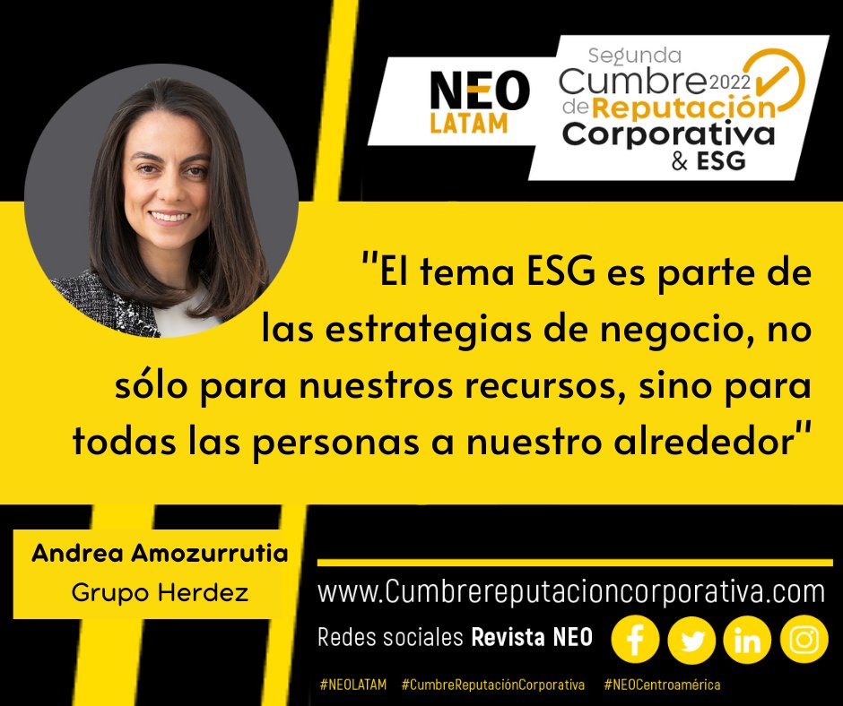 RevistaNeo's tweet photo. Memorias de la SEGUNDA CUMBRE DE REPUTACIÓN CORPORATIVA & #ESG 2022 🥇
Andrea Amozurrutia de @GrupoHerdezMX.
https://t.co/IBiMAsDrGu
#NeoLATAM #CumbreReputaciónCorporativa #ReputaciónSostenible https://t.co/ZJhBvSPTEG
