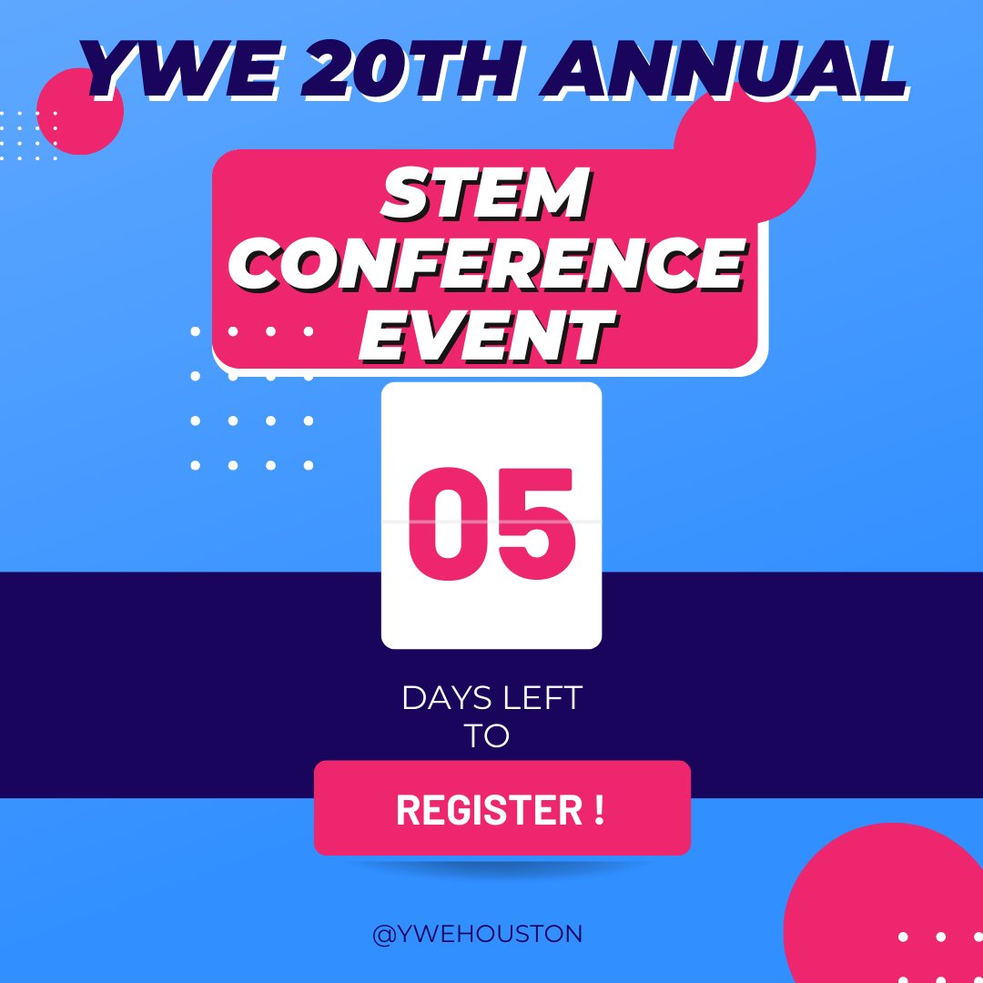 It's officially the final week to register ladies, and we have room for more #SistersinStem to join us at our 20th Annual #STEM Conference Event! There will be games, food, panels, prizes, and more, but you must be there IN PERSON to win!
Register here: us16.list-manage.com/survey?u=3a7ac…