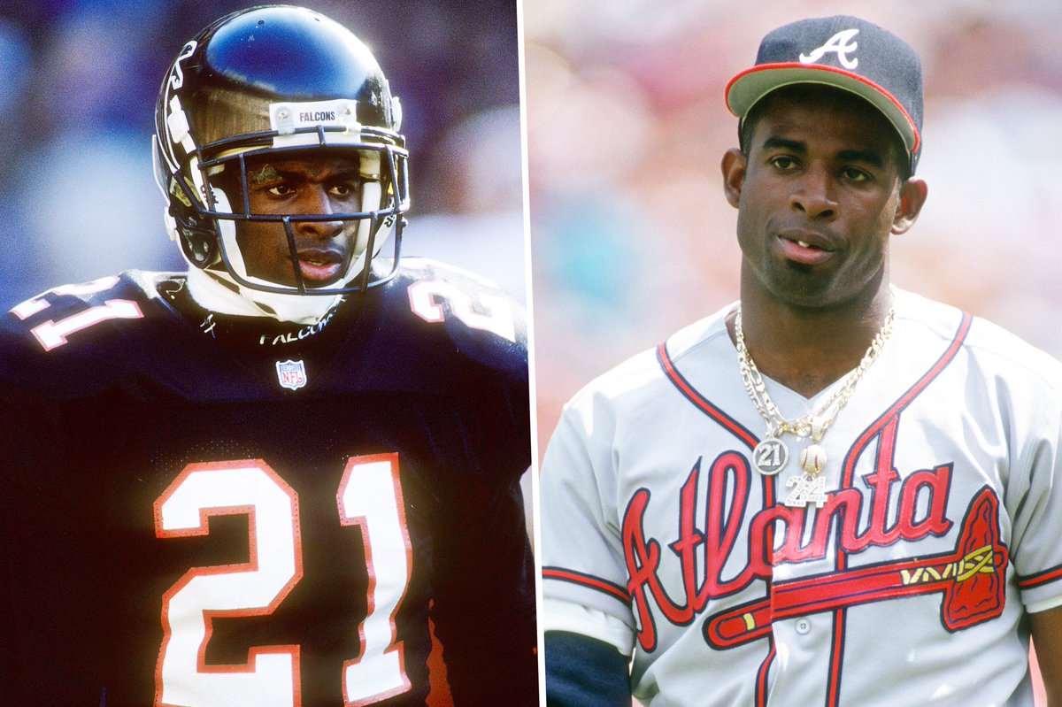 nut_history's tweet photo. In 1992, Deion Sanders was a first team all pro for the Falcons and put up an .841 OPS with the Braves. He was playing for both teams in the same city at the same time at a high level. I feel like this doesn’t get talked about nearly enough https://t.co/Nv1IBSFRdX