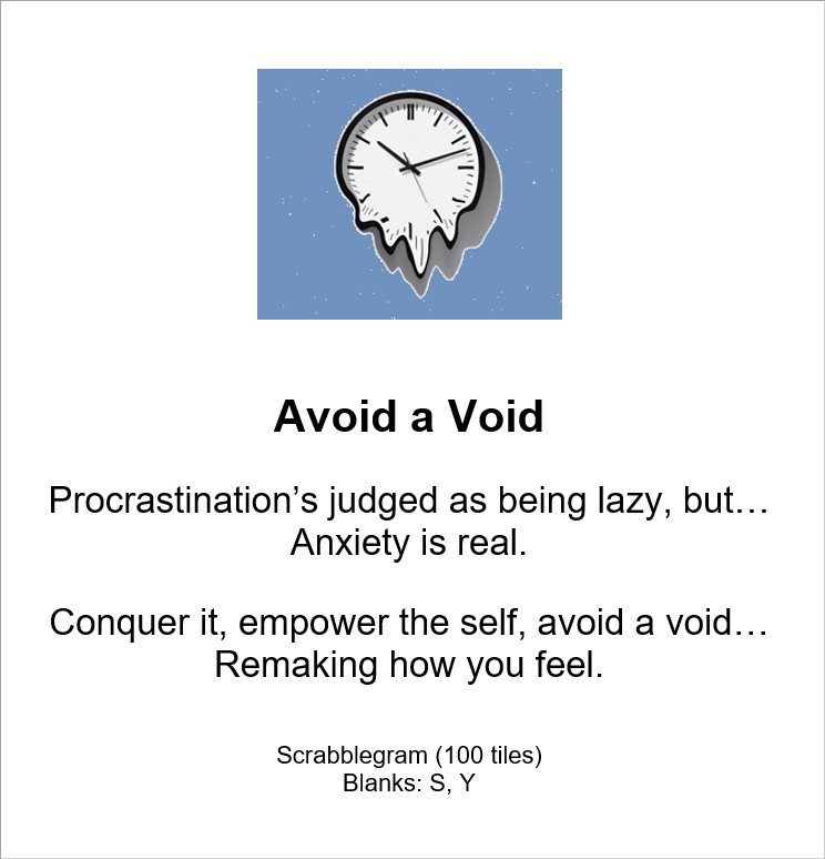 LowdownCryptic's tweet photo. #Scrabblegram about procrastination, in response to @dc_scrabblegram’s September challenge (theme: TIME ⌛️)
I started it yesterday and finished it right now, just in time to post for the evening of September 30th 😌
#scrabble #wordplay #poetry
#procrastination #avoidavoid https://t.co/tClfPRQARG