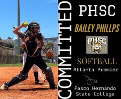 So proud of our very own Bailey Phillips and her well earned commitment to @softball_phsc The Bobcats are getting not only a great talent, but determination and a tremendous heart in this future teammate! Congrats to Bailey, Coach Dahl and Jenny!