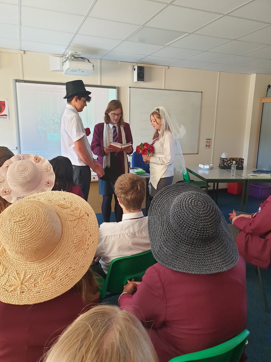 SGSSeniorSchool's tweet photo. Everyone loves a wedding during their lesson! Year 10 were studying the Church of England wedding ceremony #SGSsenior #SGSyear10 #SGSRE https://t.co/HXhodwdlaL