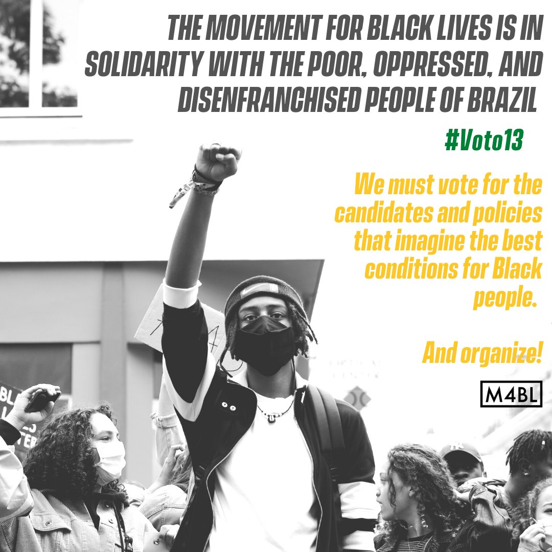 M4BL is in solidarity with poor, oppressed, and disenfranchised folks in Brazil as they build power to change conditions for their people by not only electing Luiz Inácio Lula da Silva, but also by electing Black movement leaders like <a href="/negrobelchior/">Douglas Belchior</a>  and @vilmareis1303