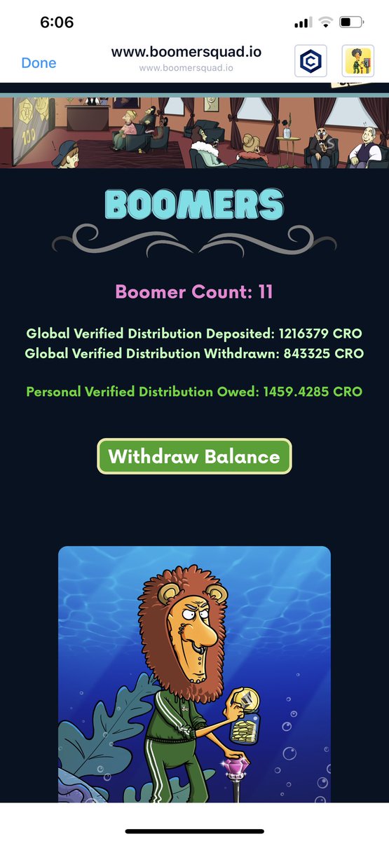 kiloc123's tweet photo. Wow.  Up another 200 CRO from yesterday!  Boomer #12 is so close!!!❤️this project! @day0night12 @CKJCryptonews @TG34685971 @Drconos1 @BoomerSquadNFT1 @BOOMROOMSCRO @cryptocom #CRO https://t.co/YHsL8P7g3S