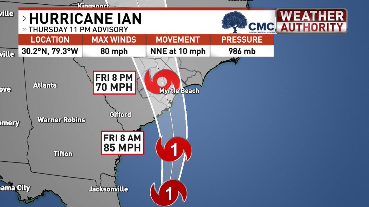 tigger_golf's tweet photo. Make up your mind #HurricaneIan !!
While best to not hit coast anywhere, there should at least be a rule that hurricane's can only hit one coast or the other but NEVER BOTH...
#MyrtleBeach 
#Florida https://t.co/AfPuwkgxBU