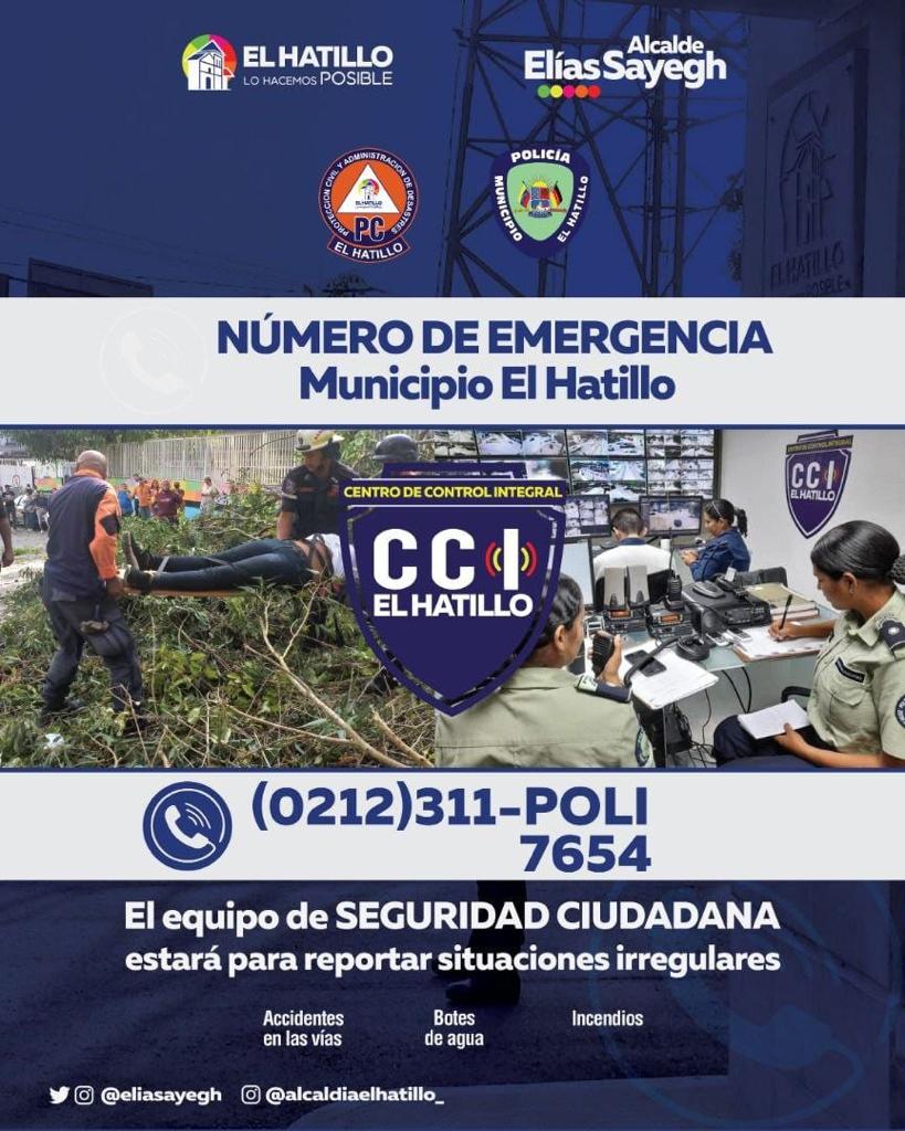 Estamos atendiendo varios árboles caídos en distintos sectores de nuestro municipio #ElHatillo. Pido la mayor prudencia y precaución al conducir. Evitar circular mientras esté lloviendo a menos que sea necesario. #AlertaElHatillo