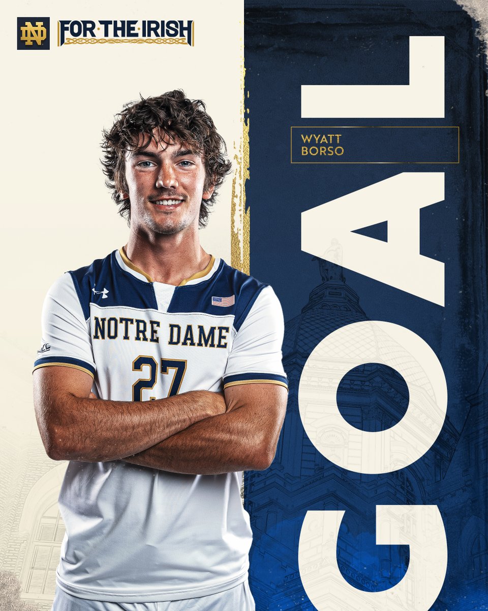 NDMenSoccer's tweet photo. GOAL IRISH!

Borso with a left-footed beauty to give the Irish the 1-0 lead in the 17th minute!

#GoIrish☘️ https://t.co/bkWPL7wx2v