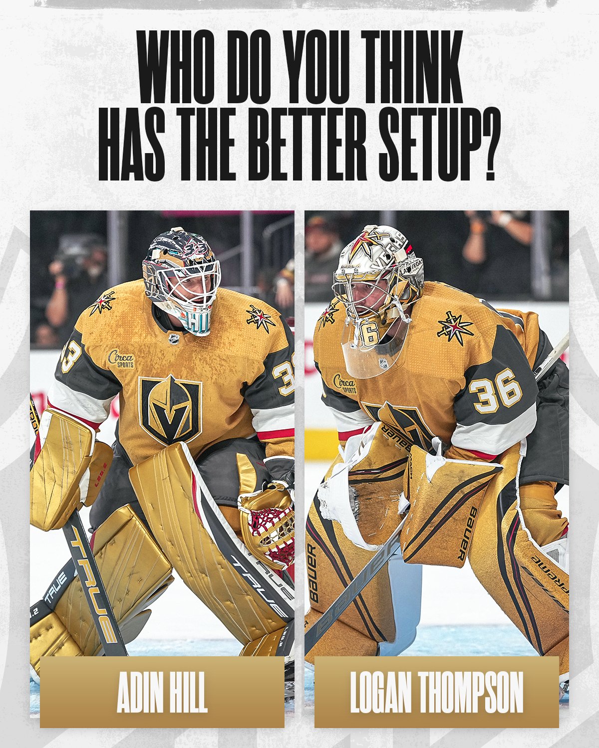 Longtime friends and VGK goaltending tandem Adin Hill and Logan Thompson  are ready to run it back - Las Vegas Weekly