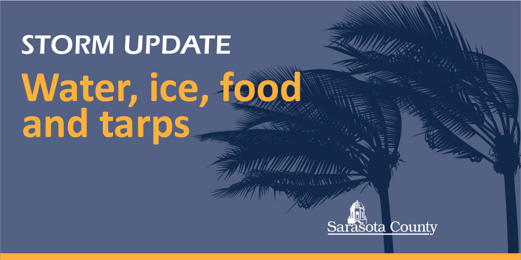 Sarasota County will open four Neighborhood Points of Distribution (NPODs) to county residents who need water, ice, food or tarps due to Hurricane Ian. The NPODs will operate Saturday, Oct. 1, Sunday, Oct. 2 and Monday, Oct. 3 from 8 a.m. to 7 p.m. at the following locations: