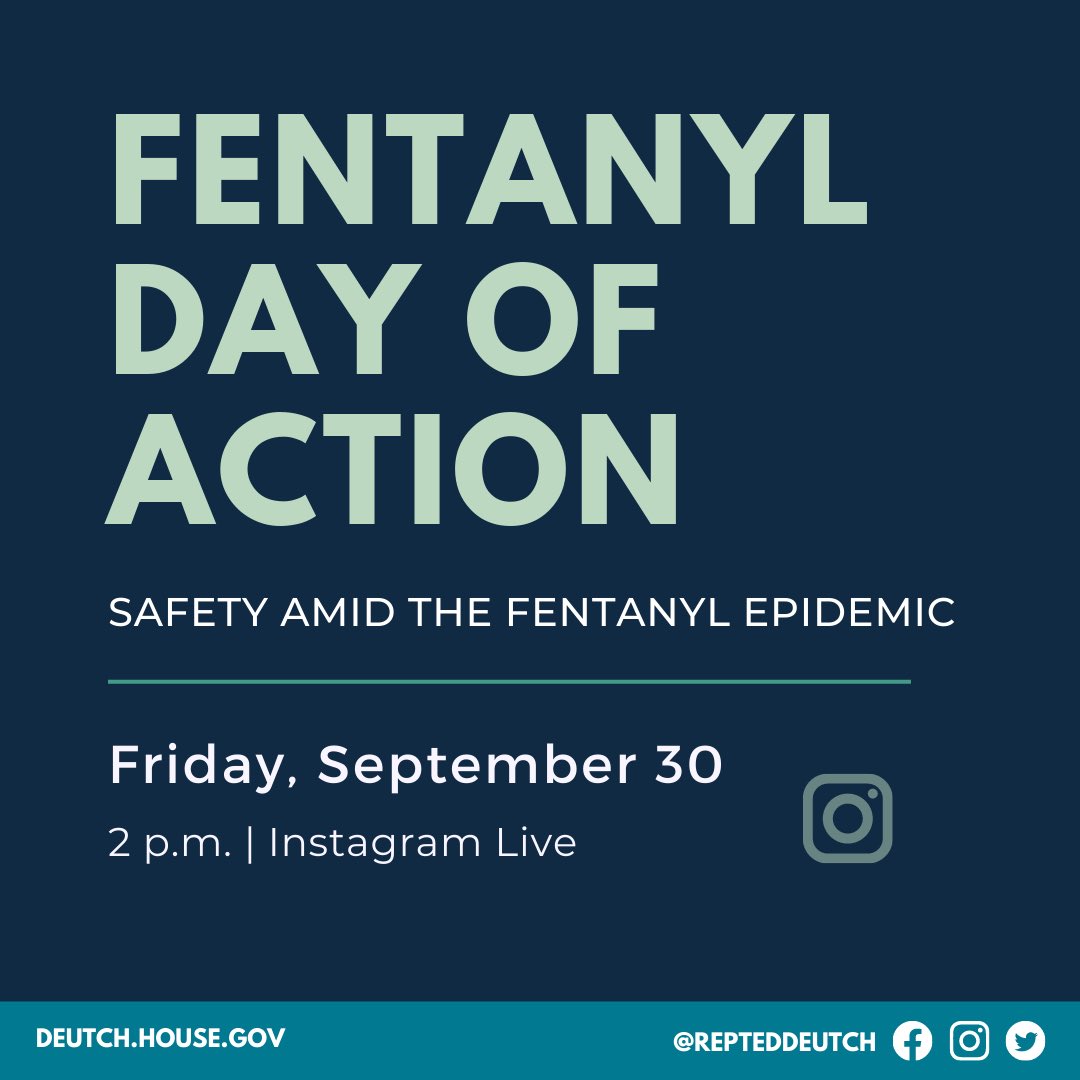 Fentanyl related overdoses are rising & disproportionately hurting young Americans. Protecting our youth, means working to find solutions that'll save lives. I'll be going live on IG w/@birdielight2021 soon for a fentanyl day of action. Join here: instagram.com/repteddeutch/?…