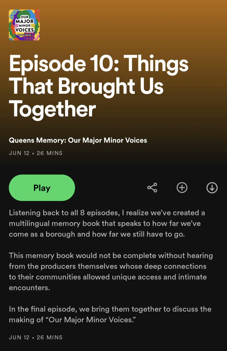 QueensMemory's tweet photo. For #InternationalPodcastDay, we're listening to S3 of #QueensMemoryPodcast - "OUR MAJOR MINOR VOICES."
Pick of the day for #PodBreak22 is EP10 - "THINGS THAT BROUGHT US TOGETHER." Visit https://t.co/jv7GXCaV20 to listen.
Thanks @tinkmedia for organizing this #podcastbreak! https://t.co/TgZO62vmCD