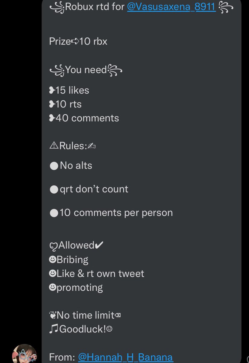 Vasusaxena_8911's tweet photo. Mind helping?
—> I need:-

—>15 likes
—>10 rts (Qrts don’t count)
—>40 comments (10 comments per person allowed) https://t.co/ugycl7019D