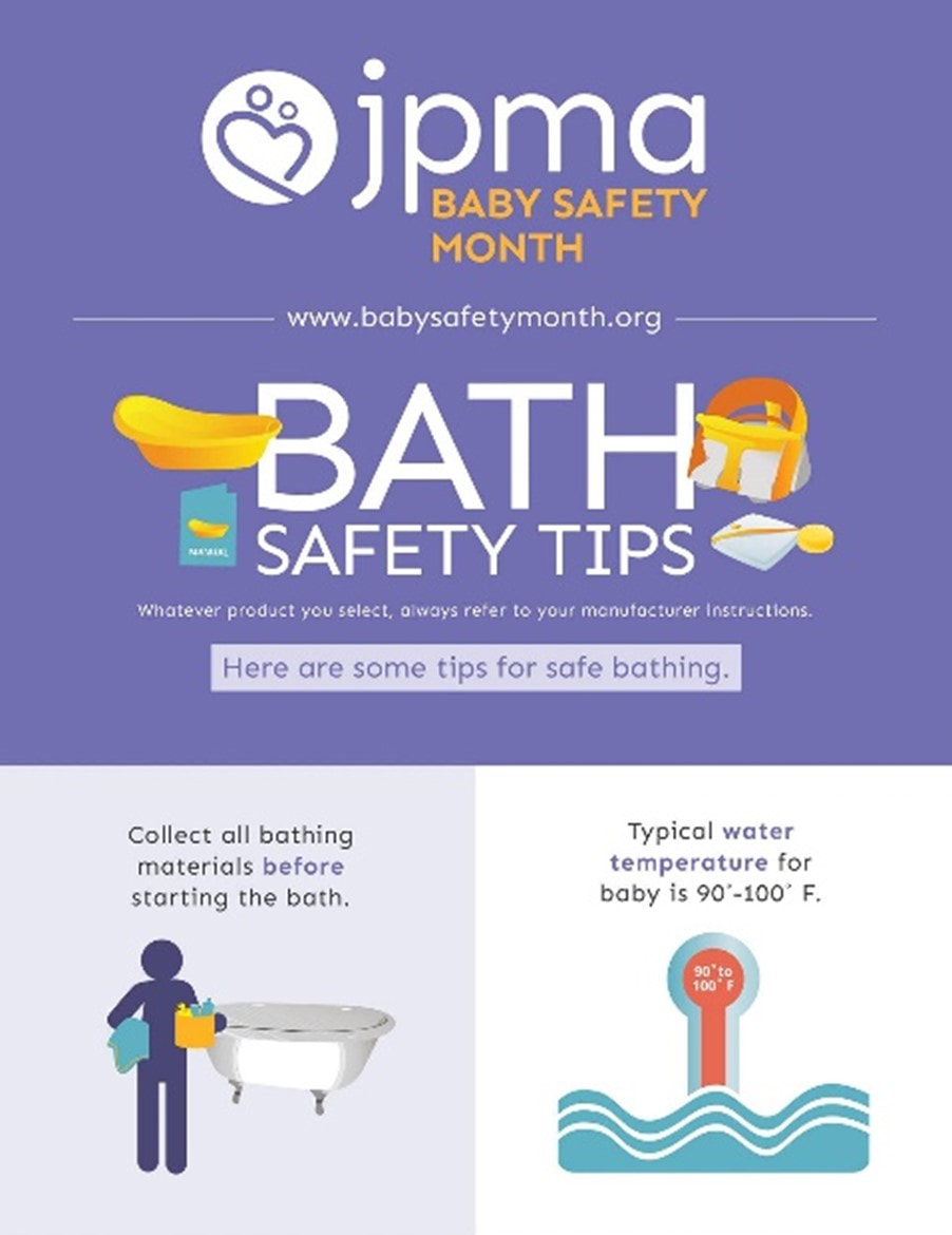 Make bath time a safe space for baby by keeping these bathroom guidelines in mind here: ow.ly/TsAN50KRTV0
 RT <a href="/JPMA/">JPMA</a> #BabySafetyMonth #babysafety #kidssafety #babytips #parentingtips #toddler #babyproofing