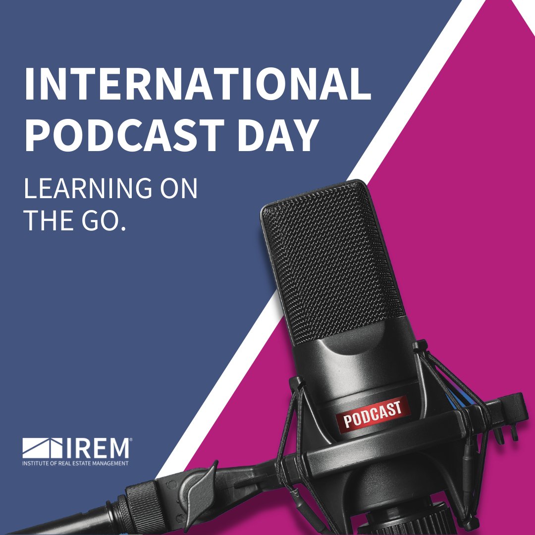 Podcasts are a great way to learn about critical issues real estate managers are facing while on the go! Tune into the 10 to 15 minute episodes here: bit.ly/3p6CVO9

#IREMOC #OrangeCounty #RealEstate #CaliforniaRealEstate #ICYMI #Podcasts