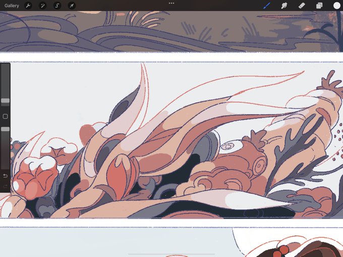 a lot of ppl ask how I find color and it's literally me zooming in, eyedropping a single pixel that's between a couple colors, and using that to shade 
