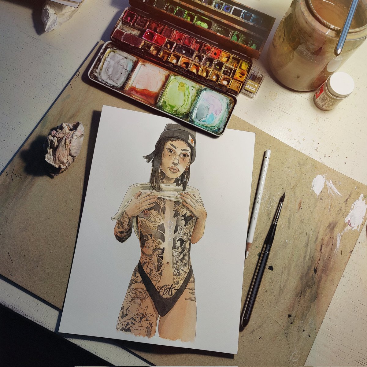fudgesloth's tweet photo. The beautiful @addoxsux ❤️‍🔥
#watercolor https://t.co/68xUxRpRlL