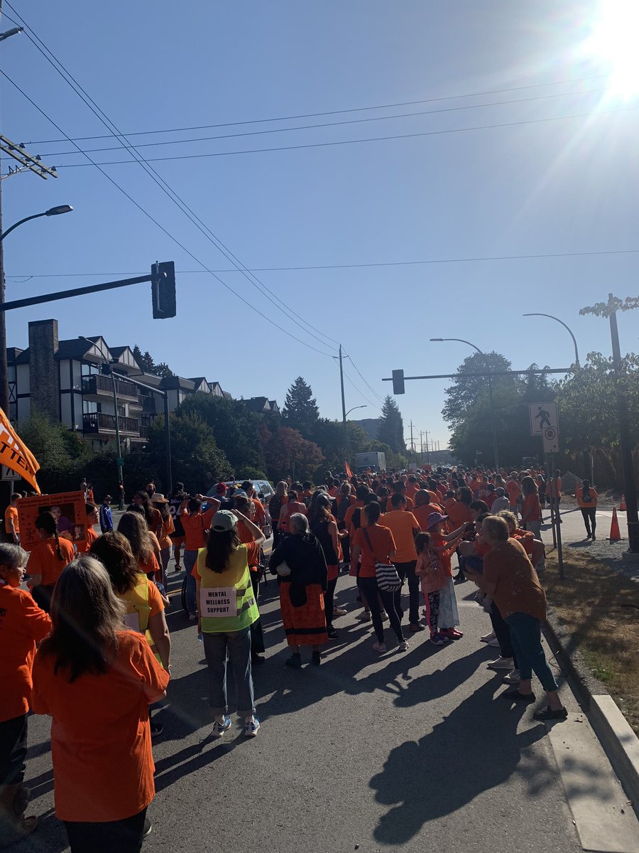 “The public is invited to create a wall of protection and line up on the sidewalks along Main Street/Cotton Drive at Park &amp;Tilford….”The pilgrimage from the site of St Paul’s residential school is on now. You can still attend this morning! Show your support.