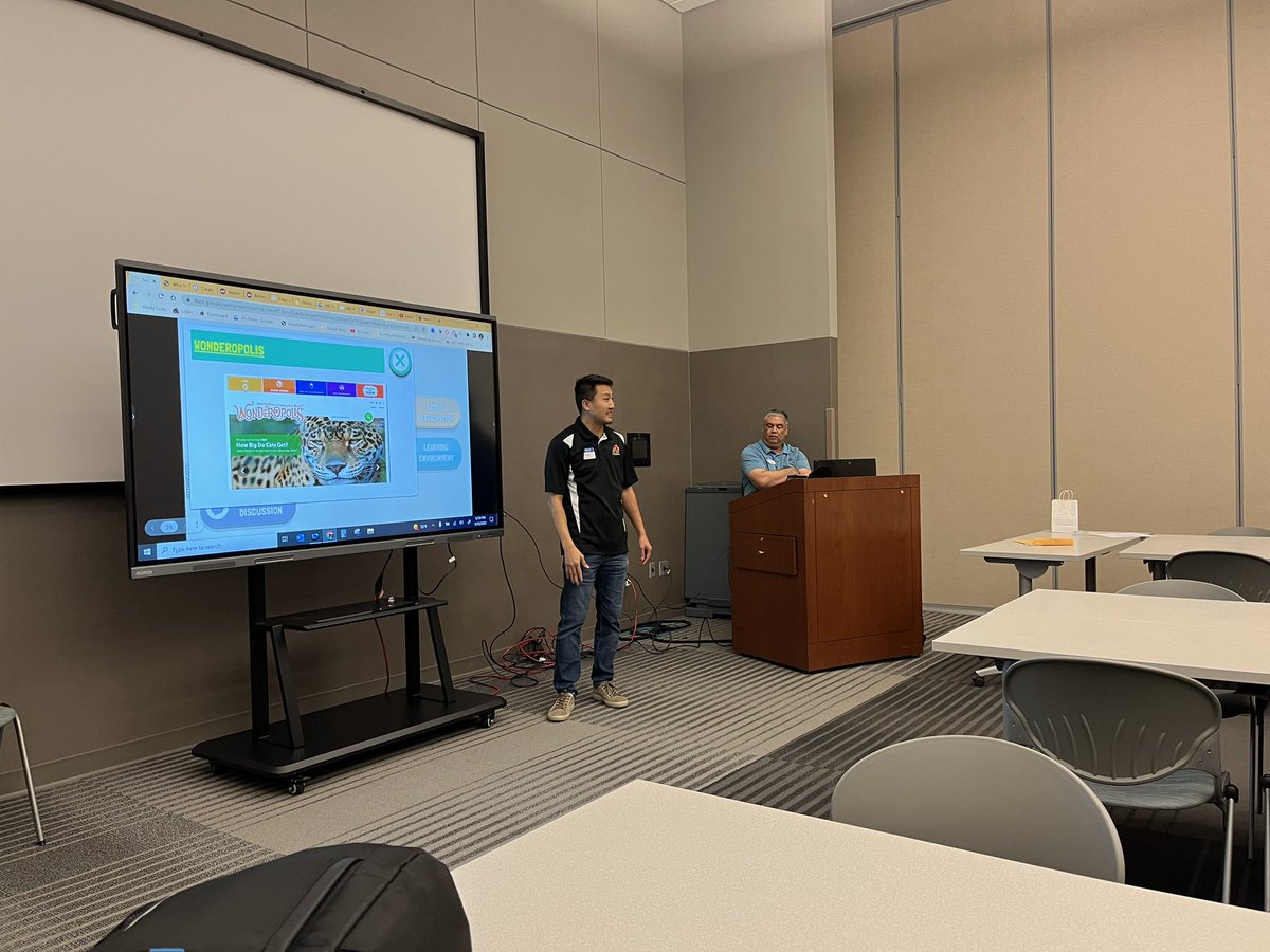 It’s a great day of learning here <a href="/ESCRegion11/">ESC Region 11</a> Prime library and technology conference. The dynamic duo of <a href="/Thuynh912/">Tim Huynh</a> and <a href="/RickyGode/">Ricky Gode</a> are presenting the best tech tools for Rigor, Relevance, and Student Engagement. #emsproud #ESC11PRIME22