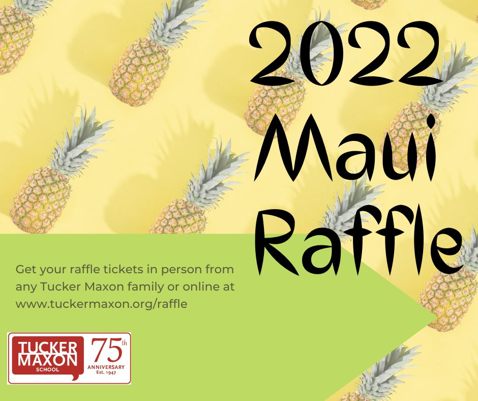 Get your tickets, tell your friends! tuckermaxon.org/raffle/
