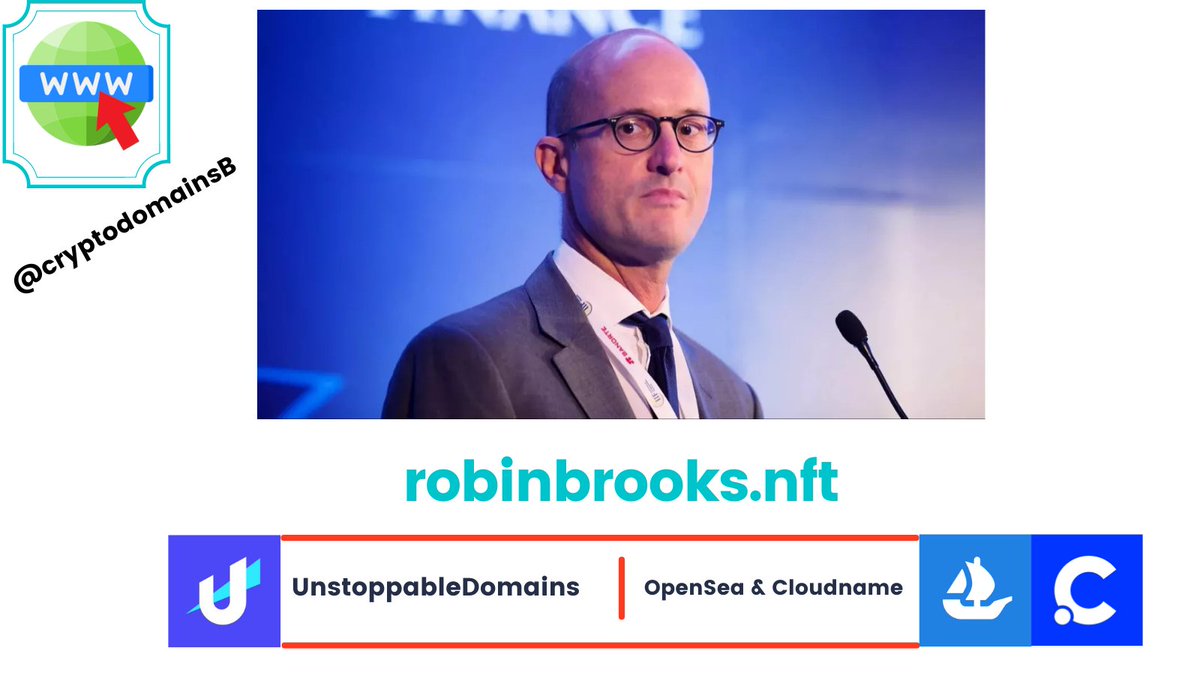 cryptodomainsB's tweet photo. ๐ robinbrooks.nft ๐ธ For Sale!
๐งญ OpenSea & Cloudname
๐ https://t.co/kwnHJ86MjO
๐ https://t.co/Rg92itqjd4
#Bitcoin #Ethereum #web3 #NFT #blockchain #robinbrooks #InstituteofInternationalFinance #IIF #unstoppabledomains #UDfam $ENS #opensea #cloudname https://t.co/im5Ljw2eSC
