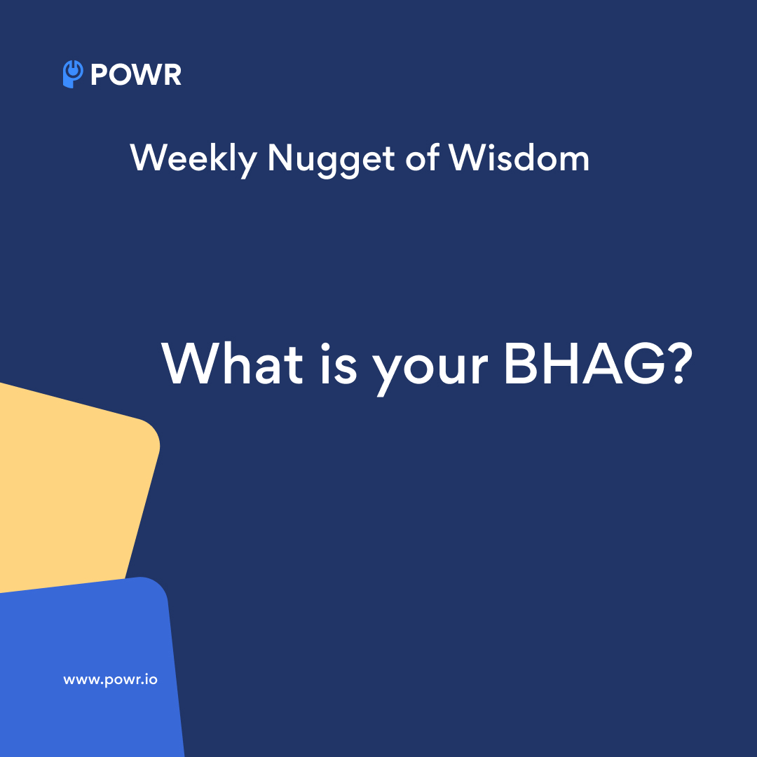 POWR_io's tweet photo. ๐กWeekly Nugget of Wisdom ๐ก
Don't have a Big Hairy Audacious Goal? You should.
It will:
๐๐ฝ Eliminate small thinking
๐๐ฝ Create a sense of urgency
๐๐ฝ Set a clear objective for all
๐๐ฝ Be your guiding light
What's yours? โจ Let us know in the comments ๐๐ฝ
#bhag #weeklynugget https://t.co/cIiFMrwEmN