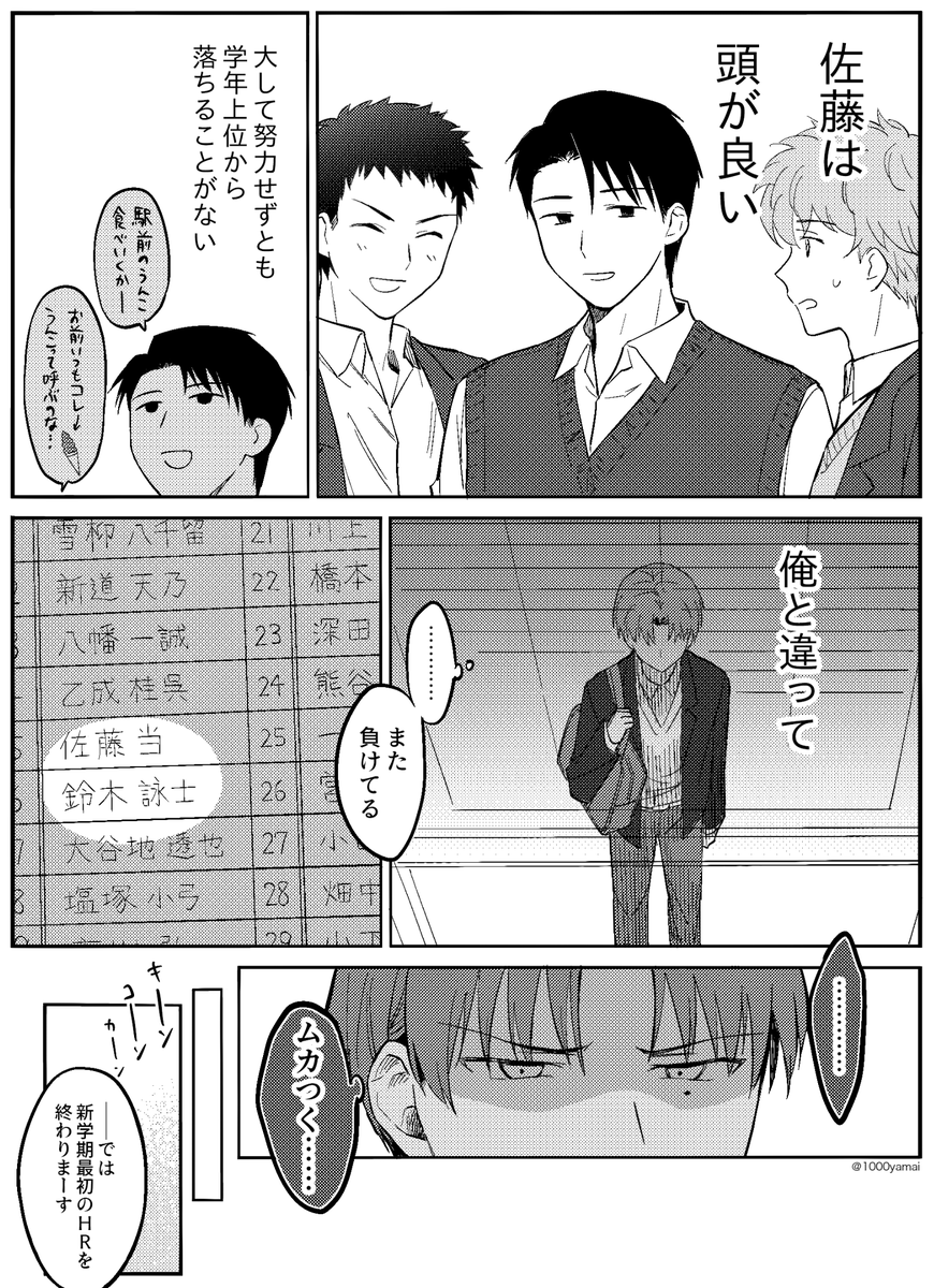 嫉妬と羨望は紙一重(1/2)
#創作BL 