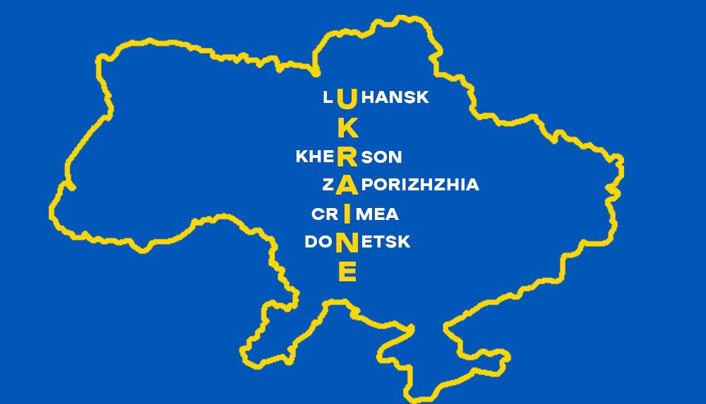 🇺🇦 #Crimea is Ukraine. #Donetsk is Ukraine. #Kherson is Ukraine. #Luhansk is Ukraine. #Zaporizhzhia is Ukraine.

Nothing changes for Ukraine: we continue liberating our land and our people, restoring our territorial integrity.