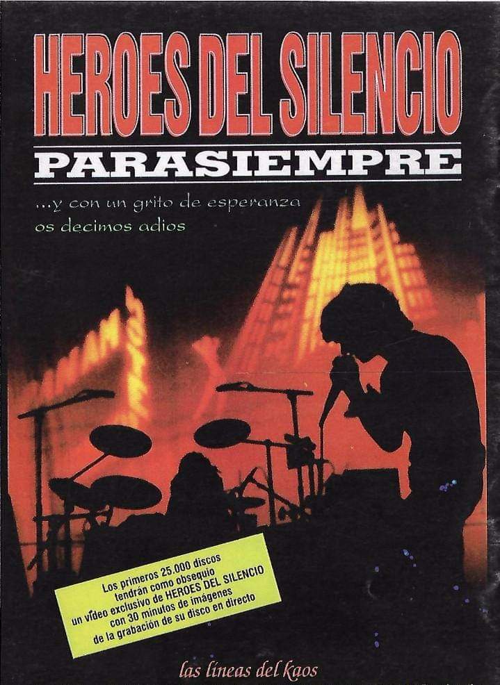 HdS__Oficial's tweet photo. 30 septiembre 1996. 

26 años de 'ParaSiempre'

Parasiempre es el disco que publicó Héroes del Silencio tras terminar la gira de  #Avalancha Este es un doble  CD en directo que recoge sus temas en dos conciertos:
el 7 de junio en Madrid y el 8 de junio de 1996 en Zaragoza). https://t.co/AbHo1sZFdu