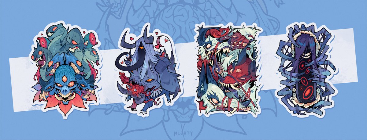 「our monster stickers for Undying Corrupt」|MLarty 🦷のイラスト