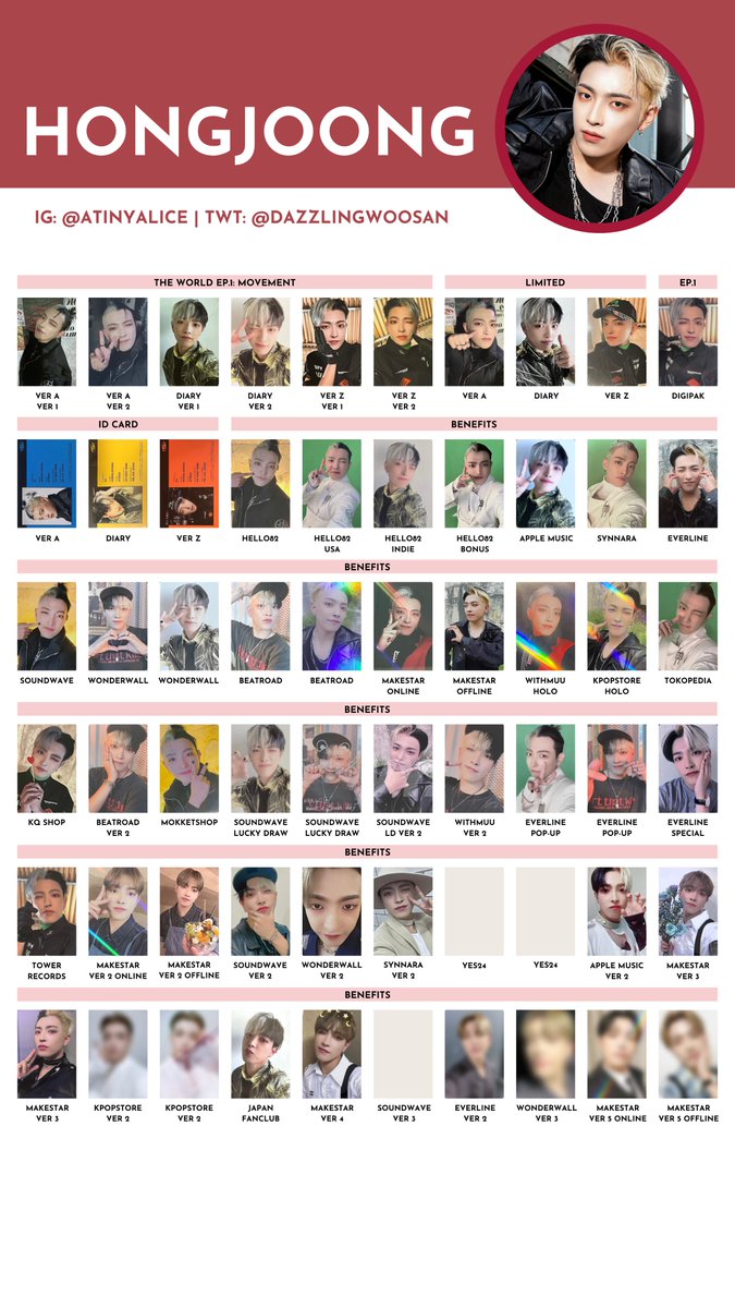 ATEEZ [THE WORLD EP.1 : MOVEMENT] — photocard template / wishlist