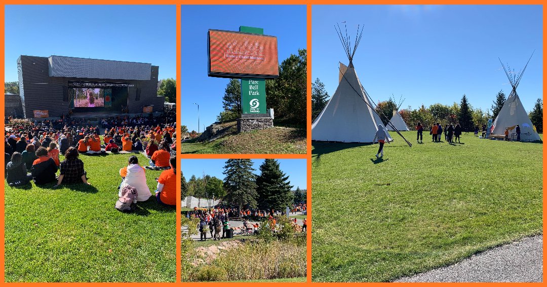 Listen and learn #NationalDayForTruthAndReconciliation

Bell Park in Sudbury today. #OrangeShirtDay #NDTR