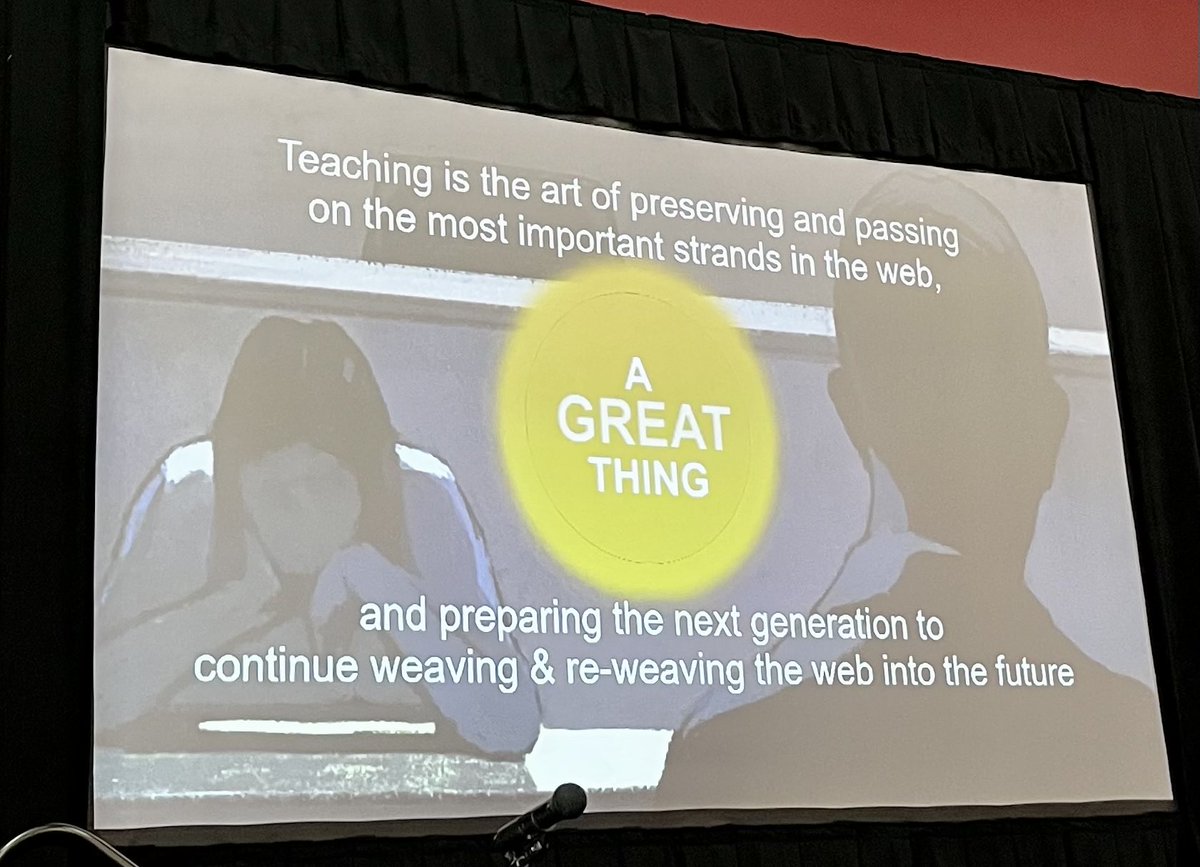 ⁦<a href="/mwesch/">Mike Wesch</a>⁩ helping us remember how important and how challenging teaching is and inspiring us to accept our students for who they are. #UANEXTCON