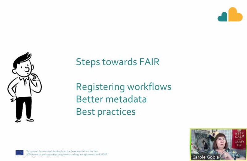 RogerDAntuono's tweet photo. Day 2 of #Defragmentation TS has been a marathon through #FAIR principles, #Cloud infrastructures, #MachineLearning and #DeepLearning. Thank you: amazing Trainees &amp; Trainers @CaroleAnneGoble @tischitischer David Rousseau @IgnacioArganda and collaborators! @NEUBIAS_COST @EoscLife https://t.co/ByEAw8KVtD