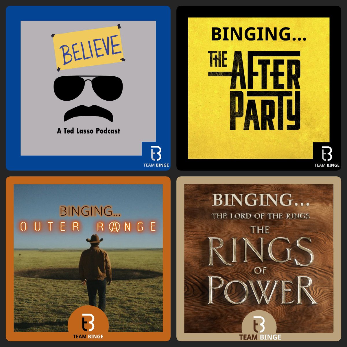Celebrate #InternationalPodcastDay by enjoying our full suite of pods!

#TedLasso #TheAfterparty #OuterRange #TheRingsOfPower

anchor.fm/team-binge