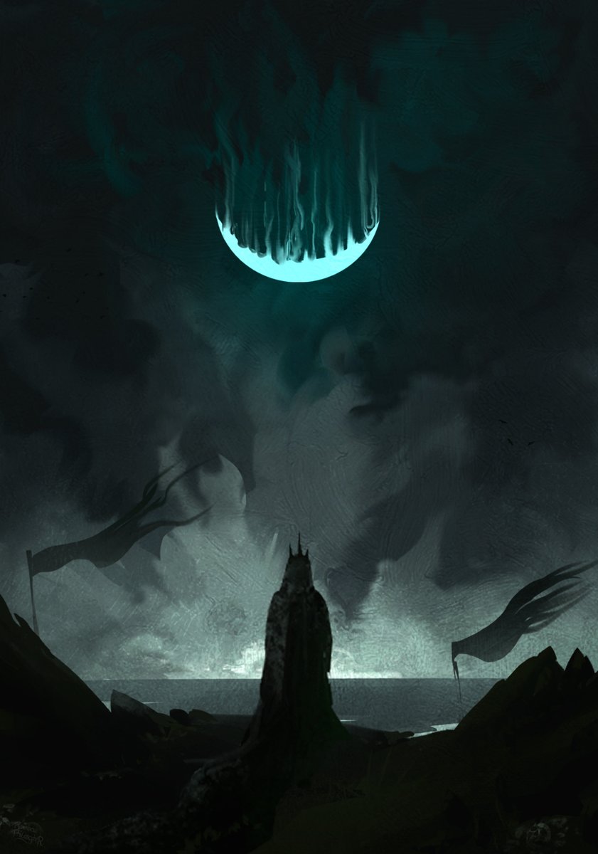 Rainbowphiloso1's tweet photo. "Eclipse"
Time for spooky art- don´t ask me what this is^^´ It just came out while painting.
Painted in Photoshop.
#art #digitalart #creepy #scary #dark #darkqueen #crown #eclipse #moon #magic #ocean #raven #oceanshore #cliffs #rainbow #horror #october #flags #darkness #death https://t.co/17p5xi9hTK